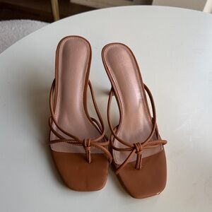 Chic Brown Leather Women's Sandals